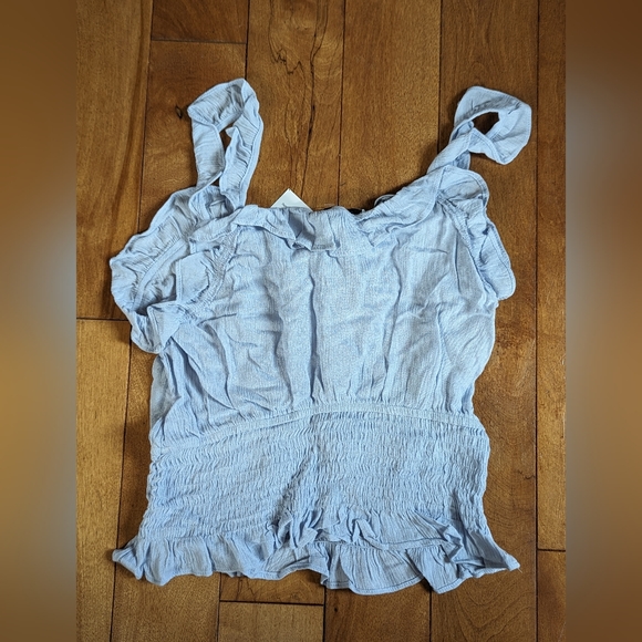 Powder Blue Frill Tank - Paper Crane - Picture 3 of 5